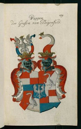 109r-109v, 109. Wappen der Grafen von Degenfeld