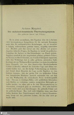 Achtes Kapitel. Das sächsisch-französische Überwachungssystem