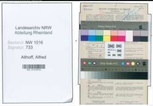 Entnazifizierung Alfred Althoff , geb. 17.05.1893 (Postbeamter)