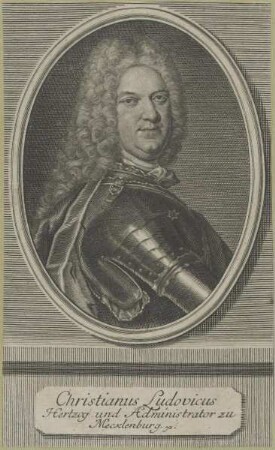 Bildnis des Christianus Ludovicus I., Herzog von Mecklenburg-Schwerin