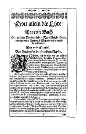 Das erste Capitel. Von Nutzbarkeit der frembden Reysen.