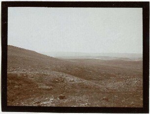 Rückblick auf Judäa oberhalb ras abu Kafada [? Berg am Toten Meer]