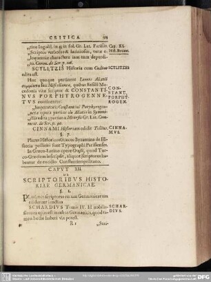 Caput XII. De Scriptoribus Historiae Germanicae