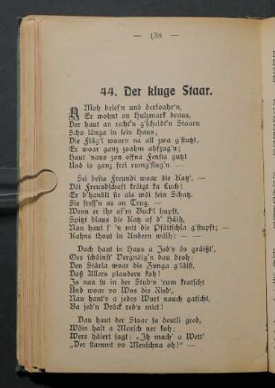 44. Der kluge Staar.