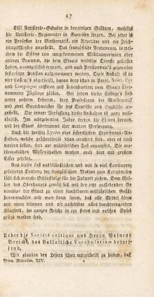 Ueber die Société celtique und Herrn Volneys Bericht, das Pallasische Vocabularium betreffend