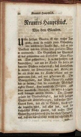 Neuntes Hauptstück. Von dem Glauben - Zehendes Hauptstück. Von der Hoffnung