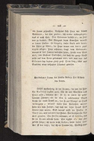Wunderbarer Traum der Fürstin Rakotzy. Des Bischofs von Rouen.