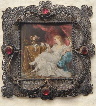 Der Brief. Miniatur aus der Sammlung Loewe