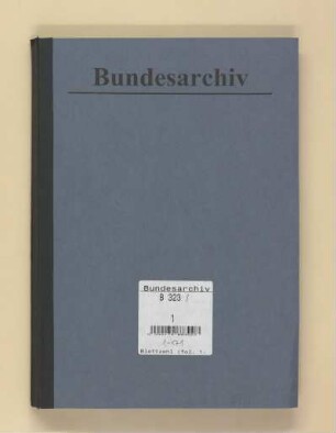 Meldeformulare der Kgl. Niederländischen Regierung: Bd. 1