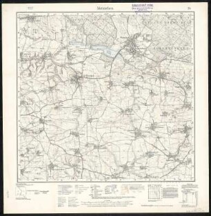 Meßtischblatt 29 : Mutzschen, 1935 : Mutzschen. - Umdr.-Ausg., aufgen. 1904, hrsg. 1906, Nachtr. 1922. - 1:25000. - Leipzig, 1935. - 1 Kt.