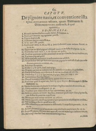 Caput v. De pignore navis, et conventione ista apud mercatores usitata ...