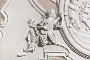 Decke der Apsis des Blaugoldenen Saals — Musikantin mit Laute