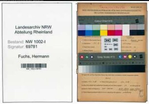 Entnazifizierung Hermann Fuchs , geb. 25.09.1903 (Kaufm.Angest.)