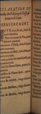 Declaration du pretendu droict de peage de Desisc sur la riviere de Loire