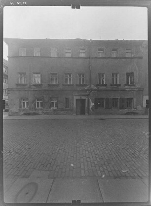 Pirna-Altstadt, Töpfergasse 1. Wohnhaus (17. Jh.). Straßenfront
