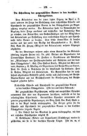 Die Schreibung der geographischen Namen in den deutschen Schutzgebieten : Sprechsaal