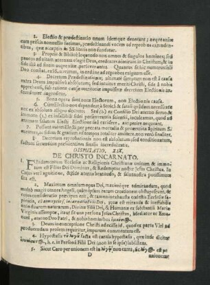 Disputatio XIX. De Christo Incarnato.