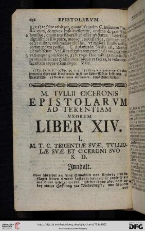 Liber XIV: Ad Terentiam vxorem