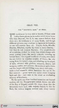 Chap. VIII: The "Beautiful Gate" of Syria