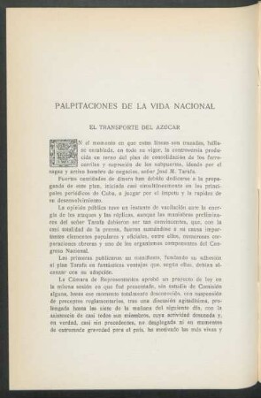 El transporte del azúcar