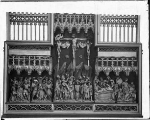 Schwäbisch Hall Sankt Katharinen Kirche Hochaltar (um 1450) Gesamtansicht