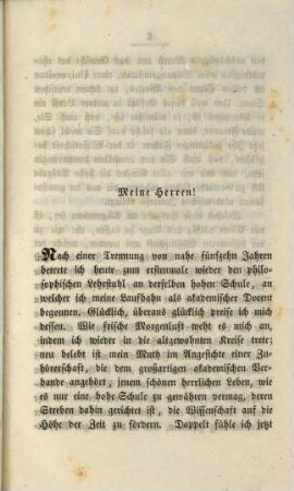 Ueber die Stellung und Aufgabe der Philosophie in der Gegenwart : eine Antrittsrede, gehalten zur Eröffnung seiner Vorlesungen an der k. Ludwig-Maximilians-Universität