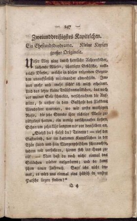 Zweiunddreißigstes Kapitelchen.