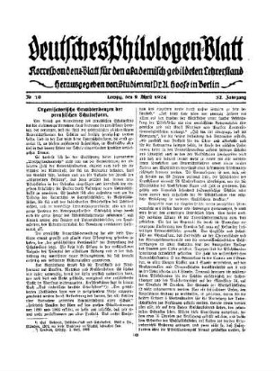 Organisatorische Grundtendenzen der preußischen Schulreform