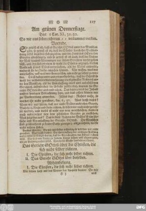 Am grünen Donnerstage. Text I Cor. XI, 31. 32.