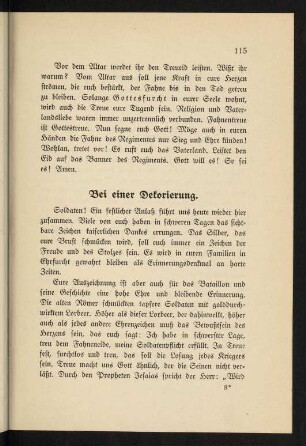 115-117, Bei einer Dekorierung