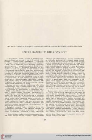 20: Sztuka baroku w Wielkopolsce