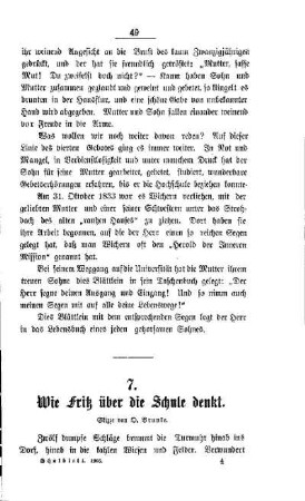 Wie Fritz über die Schule denkt