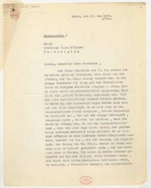 Brief an Eugen d' Albert : 23.05.1928