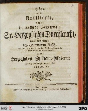 Säze aus der Artillerie