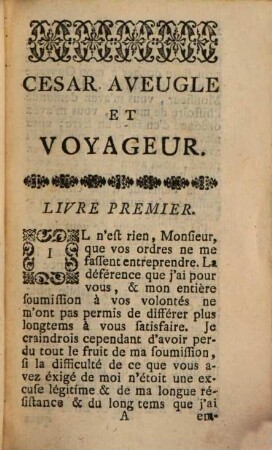 César aveugle et voyageur