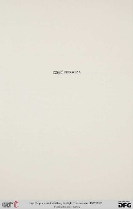 Część pierwsza