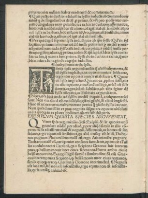 Exemplum Quarta Species Argumentat.