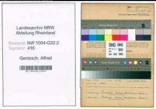 Entnazifizierung Alfred Gentzsch , geb. 25.02.1891 (Buchhalter)