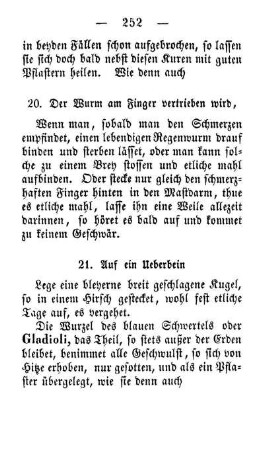 20. Der Wurm am Finger vertrieben wird