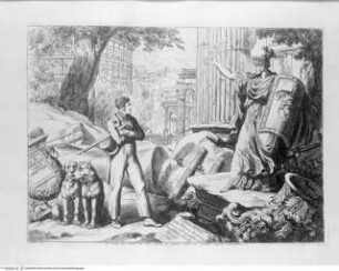 Pinelli, Bartolomeo, Istoria Romana. Incisa ad acqua forte da Bartolomeo Pinelli Romano. L'Anno 1818, e 1819. o.O.[Roma] u.J, "Frontespizio della Istoria Romana incisa all'acqua, da Bartolomeo Pinelli Romano 1818"; (2.illustr.Titelbl. (Taf.[1])