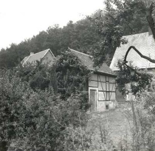 Niederwiesa. Gartenstraße. Häuslerhaus, um 1800. Traufseite