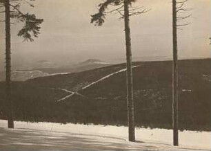 Erzgebirge. Bärenstein und Pöhlberg von der Himmelsleiter aus