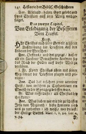 Das zweyte Capitel. Von Erledigung der Besessenen Vom Teuffel.
