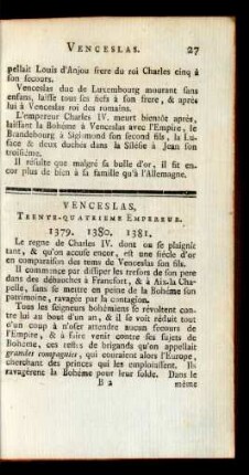 Venceslas, Trente-Quatrieme Empereur