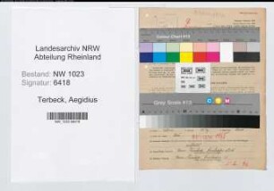 Entnazifizierung Aegidius Terbeck , geb. 12.08.1897 (Tiefbauarbeiter)