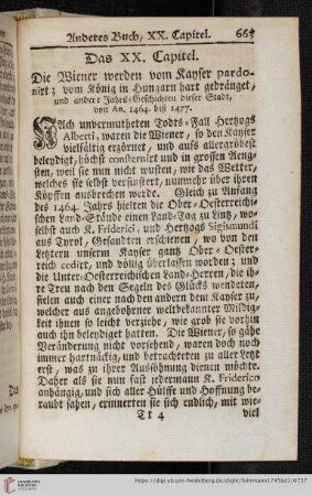Das XX. Capitel