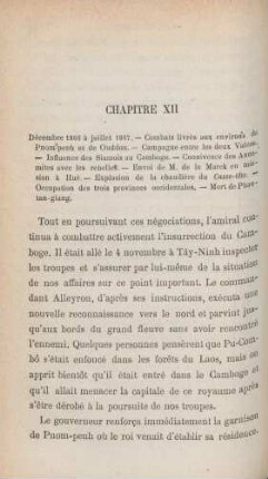 Chapitre XII. Décembre 1866 à juillet 1867. - Combats livrés aux environs ...