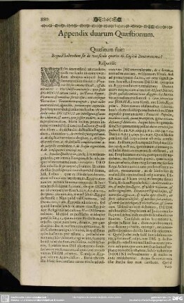 Appendix duarum Quaestionum