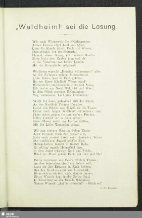 "Waldheim!" sei die Losung