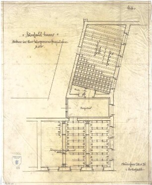 Bestelmeyer, German; Bonn (Nordrhein-Westfalen), Mühlheimerplatz; Verwaltungsgebäude - Mappe 2: Bürgermeisterzimmer (Deckenabwicklung)